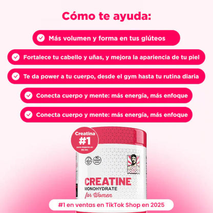 Creatina monohidratada para mujeres