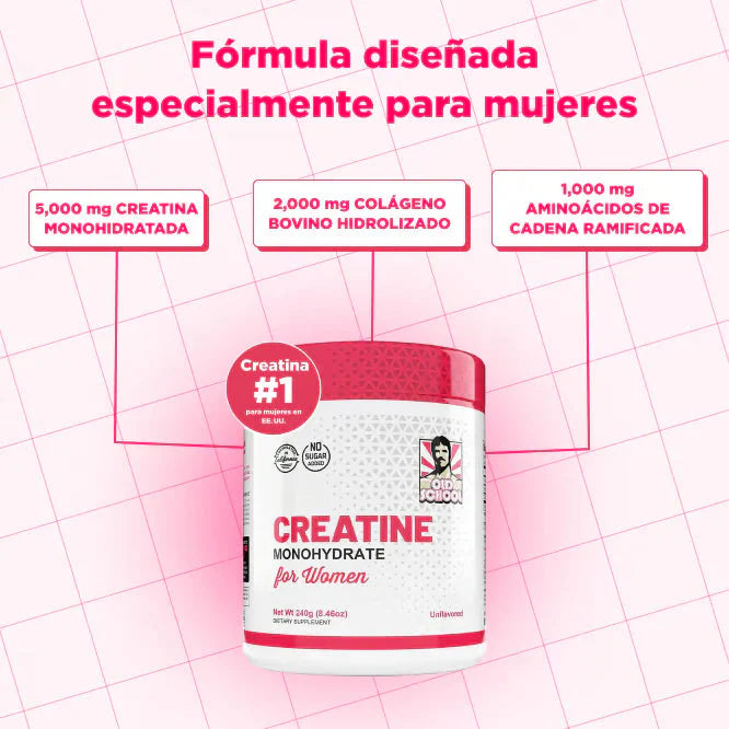 Creatina monohidratada para mujeres